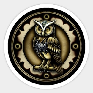 Steampunk Owl Sticker